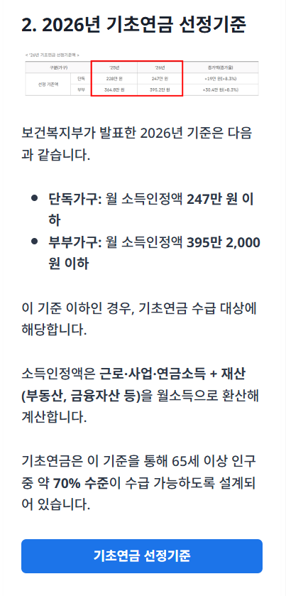 기초연금 안내 가이드 앱 — 다른 대안들과 비교했을 때 언제 더 유리한가